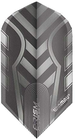 WINMAU Prism Zeta Grey Extra Dicke Dart Flights - 1 Sätze pro Packung (3 Flights insgesamt)