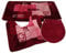 S&S-Shop Badematte Set | Rubin | Mailand | 3 teilig | rutschfest | WC-Vorleger 50 x 45 cm | Badvorleger 50 x 90 cm | Klodeckel-Überzug 47 x 50 cm | Badteppich | Teppich | Bad | Badezimmer