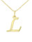 Lucchetta - Gold Anhänger Buchstabe L Initiale Name aus 9k 375 Gelbgold – Echtgoldkette 45 cm