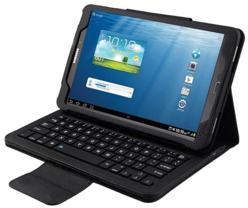 LICHONGGUI 2 en 1 for Samsung Galaxy Tab A 10.1 (2016) T580 / T585 Separable Textura de Litchi Horizontal Flip Funda de Cuero Teclado Bluetooth con Soporte (Color : Black)