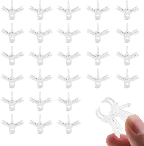 HERCHR 100 Stücke Orchideen Clip, Kunststoff Pflanze Clips, Blumenklammern Klein Pflanzenclips Pflanzenklammern Kunststoff Zum Stützen Von Pflanzen, Groww Aufrecht Orchidee