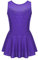 Freebily Vestito Pattinaggio Artistico Bambina Senza Maniche con Strass Body Ginnastica Artistica Ballerina Tutu Danza Classica Balletto Abito Ballo Latino Dancewear Viola 5-6 Anni