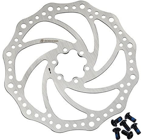 Boenoea Fahrrad bremsscheibe 140/160/180/203mm Fahrrad Scheibenbremsscheibe mit 6 Schrauben für die meisten Fahrrad