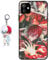 Staremeplz Compatible with iPhone 13 Mini Case With Anime Figure Design [With Keychain], Soft Silicone TPU Cartoons Protective Phone Case for iPhone 13 Mini