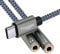 Froggen USB C Klinke Splitter Kopfhörer Aux Adapter [35CM] USB Typ C auf Dual 3.5mm Aux Splitter Adapter für Huawei, Xiaomi, Samsung, One Plus, Kompatibel mit iPad etc