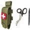 Taktischer Tourniquet-Taschen-Halter, TQ-Tourniquet-Etui, Trauma-medizinische Scherentasche mit Schere und Stift, Armeegrün