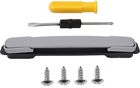 BQLZR Kunststoff-Koffergriff, Gepäckgriff, Ersatz B112, Schwarz und Grau, mit Schrauben, Abstand zwei Innenlöcher: 137 mm, Abstand zwei äußere Löcher: 203 mm