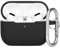 KOKOKA Silikon Hülle Kompatibel mit AirPods Pro 2 Schutzhülle, Stoßfeste Weiche Dünne Case für Airpods Pro 2 (2022 Released) Case Mit Karabiner, Front-LED Sichtbar, Schwarz