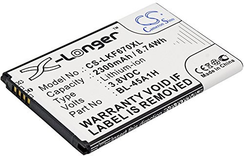 Cameron Sino Akku für LG F670, F670K, K10 LTE, K410, K420N, K425, K428, K428SG, K430, K430DS, K430DSF, K430dsY, K430N, KG10, L61AL, L62VL, M2, MS428, Premier, Q10 2300mAh