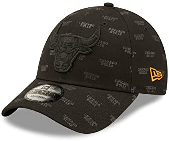 New Era Chicago Bulls NBA Monogram AOP Black 9Forty Snapback Cap