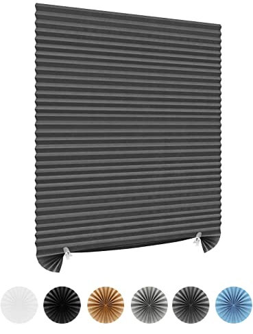 No Drill Blinds Non-woven Fabric, Cut to Size Blackout Thermal Easy Fit Self Adhesive Stick On Shades, Clip In Paper Blinds for Windows, Patio Doors, Kitchen, Bathroom, Bedroom