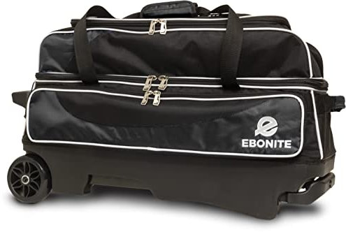 Ebonite Transport Bowlingtasche mit 3 Rollen, Schwarz