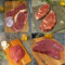 SELECTIV viandes d'exception I Boeuf Français : 2 steaks, 2 entrecôtes, 2 faux filets, 2 bavettes d'aloyau - 1,280kg - France
