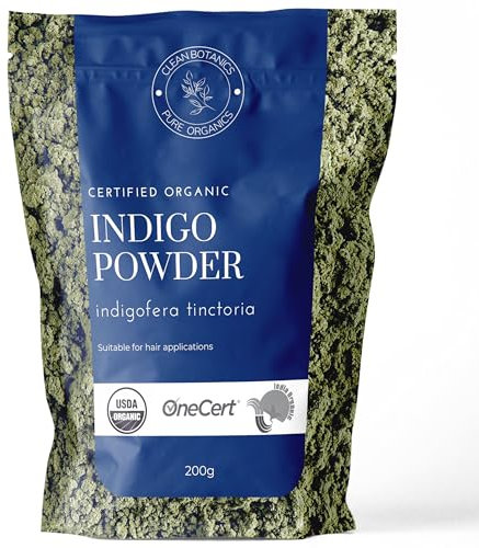200 g di polvere di indaco certificata biologica 100% pura tinta per capelli Mendhi tinta per capelli nera tripla setacciata
