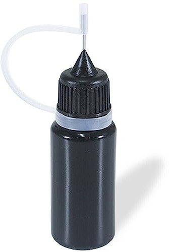 CMJ 2 x 10ml All BLACK Needle Tip Plastic Dropper Bottles Squeezable Liquid E-Liquid Bottle UK Seller (2 Bottles)