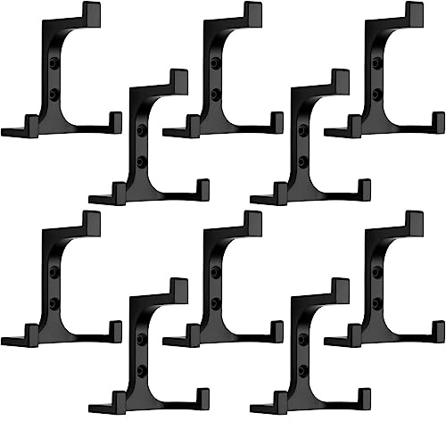SOTECH 10 Stück Dreifachhaken QUADRO schwarz matt 81 x 70 x 50 mm Garderobenhaken aus der BlackLine Kollektion