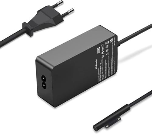 Cargador Microsoft Surface Pro 65W, Compatible con Surface Pro 8, X, 7, 6, 5, 4, 3, Surface Laptop 4, 3, 2, 1, Surface Book, Go 3, 2, 1