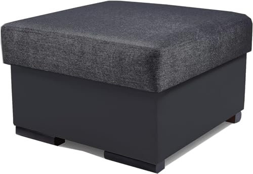All4All Ecksofa mit Schlaffunktion und Bettkasten, Verschiedene Modelle, U-Form oder L-Form Soff+Kunstleder (Hocker Enon)