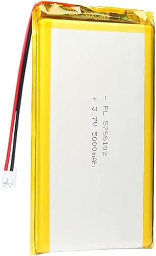 JJoias 3.7V 5000mAh 5758102 Lipo Battery Rechargeable Lithium Polymer Ion Battery Pack With JST Connector