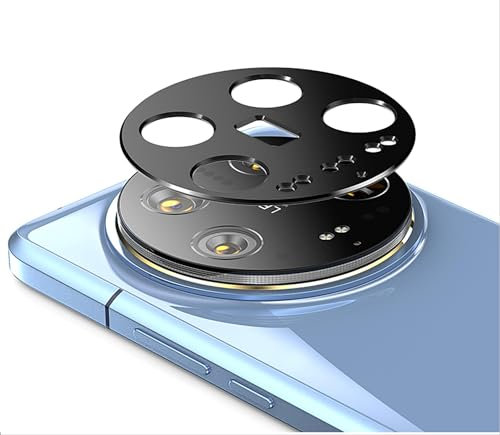 GIOPUEY Kamera Schutzfolie Kompatibel mit Xiaomi 14 Ultra, [2 Pack] Metalle Kamera Schutzrahmen, [Kratzfest] Schutzfolie Kamera für Xiaomi 14 Ultra - Schwarz
