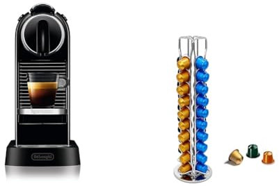 Nespresso De'Longhi EN167.B Citiz Kaffeekapselmaschine, mit Hochdruckpumpe & EXZACT Kaffeekapselhalter kompatibel (40 x Kapseln)