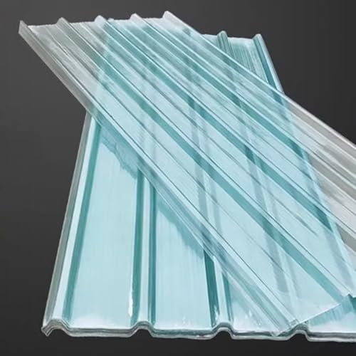 Placa Ondulada Silenciosas,Panel para Tejado Transparente,Chapas Perfiladas Techo Anti-UV,Chapa Ondulada para Invernaderos,Lámina Techo Impermeable,1mm de Espesor (0.9x1.2m/35x47in,1 Pcs)