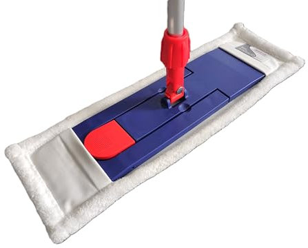 BaWoTec Bodenwisch-Set Premium Komplettset Profi Mikrofaser 40 cm Klapphalter Magnet Teleskopstiel Alu Mikrofaser-Wischmopp