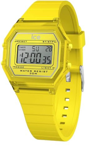Ice-Watch - Ice Digit Retro Electric Yellow - Gelbe Damenuhr mit Silikonarmband - 022891 (Small)