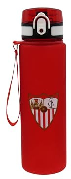 CYPBRANDS Sevilla, Botella, Botella de Agua, Botella Deportiva, Bidón, Cantimplora, Color Rojo, Producto Oficial