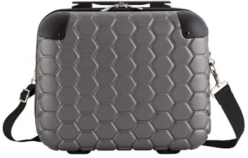 CARPISA - GOTECH GREEN. Stabiler Reisekosmetikkoffer (35 x 28 x 18 cm) aus extrem widerstandsfähigem Material mit abnehmbarem Schultergurt und Trolley-Befestigungssystem.