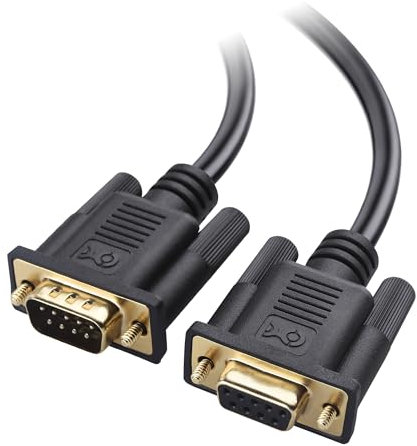 Cable Matters RS232 Cable, Serial Cable, Male to Female 10 ft, 9 Pin DB9 Cable/Null Modem Cable