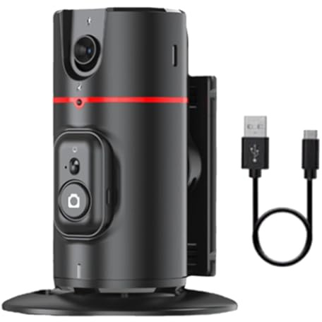 Giwnhvx P02 Stabilizzatore Gimbal 360° Gimbal Tracker Automatico AI Desktop con per Stabilizzatore Smartphone