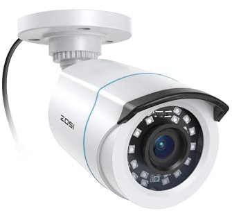 ZOSI 1080P HD Security Bullet Camera, 1920TVL Hybrid 4-in-1 TVI/CVI/AHD/CVBS, 80ft IR Night Vision, IP66 Weatherproof, Analog Home Surveillance for Indoor Outdoor