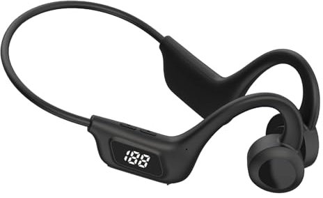 Blissbuilt Bone Conduction Headphones Bluetooth 5.1,Open-Ear Bluetooth Sport Earphones Pulggable Memory Card,Sweat Waterproof Running Headphones,8 Hour Playtime