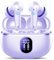 Ear Buds Wireless Earbuds, Headphones Wireless Bluetooth 5.3, In Ear with 4 ENC Noise Cancelling Mic, Earphones Bass Boost 85%, 50H Playtime,Earphones Dual LED Display, IP7 Waterproof, Grayish Purple