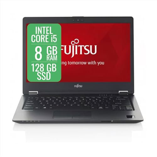 Fujitsu Lifebook Pc Portatile Notebook Intel Core i5 6th, Ram 8 Gb, SSD 128 Gb, Display da 14, WiFi, BT, Windows 10 Pro + Libre Office (Ricondizionato)