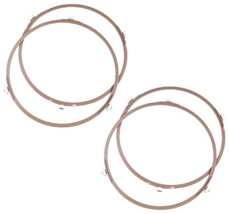 DECHOUS 4pcs Microwave Oven Glass Turntable Plate Stacker Replacement Turntable Bracket Support Ring Lightweight
