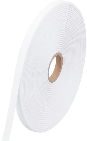 BENECREAT 100 m Etiquettes de nom à coudre Blanc Étiquettes Inscriptibles 10mm Étiquettes en Tissu à Coudre Vierges Étiquette en Tissu Lavable pour Costume pour le Marquage des Vêtements