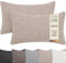 Selfitex 2er Set 30x50 cm, Sofakissen mit Füllung und Bezug, Dekokissen, Kopfkissen mit weicher Kissenfüllung, stilvolle Kissen Deko, robuster Polsterstoff, hochwertiges Couch Kissen (Sand)