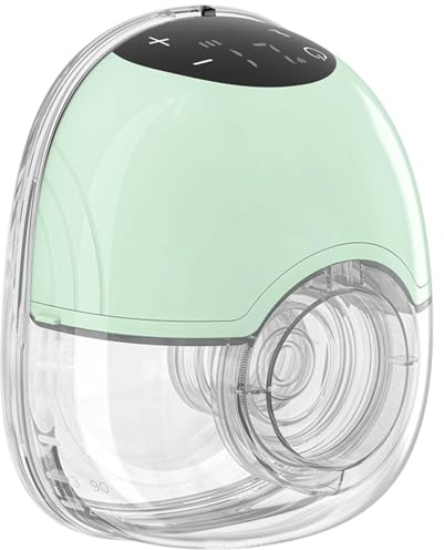 Breast Pumps Wearable Electrics Breast Pumps Hands Frees Design, 4 Modes 12 Settings, Portable Comfortable for Pumping (Green)