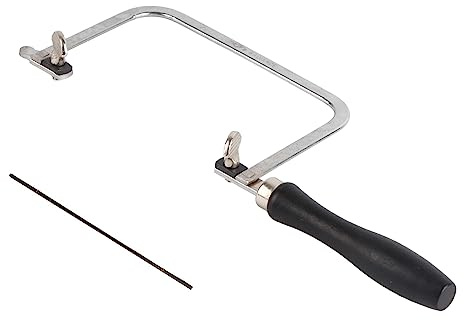 Jewelry Saw Bow,Jewelry Saw Kit Portable Saw Frame with 12 Blades Small Jewelry Saw Frame Kit Adjustable Cutting Tools Wire Carved Black U Shaped Handle Tool Saw Jewelry Tool for Jewelry Processing