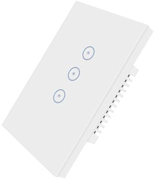 Interruttore luce intelligente, interruttore luce Zigbee, 3 marce (Bianco)
