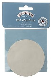 Kilner Wax Discs Set 200 Wax Discs in 5.5cm & 7.5cm Sizes, Prevents Mould Formation, Fits 1lb & 2lb Jars, Essential for Preserving Freshness