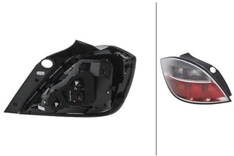 Heckleuchte Rücklicht Rückleuchte H21W mit Träger Links Kompatibel mit Opel Astra H A04 + Classic Hatchback 04->