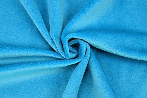 kullaloo Microfaser-Plüsch Stoff Shorty als Meterware in vielen Farben - 1,5mm Florlänge, EN71-3 & EN 71-9 Zertifiziert (blau)