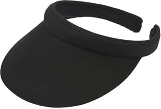 mh michael heinen Damen Visor, Sonnenhut, Schirmmütze, Sonnenschild, Sonnenvisier, Kopfbedeckung gepolstert, Flex-Verschluss, leicht, luftig black OS
