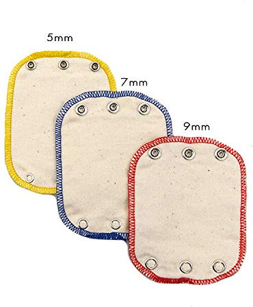 avo+cado Bodyverlängerung - 3 Stk - Aus Biobaumwolle - Verlängern Baby Bodys um eine Kleidergröße - Universal Verlängerungen für Babybodys mit 3 Knopfgrößen - 5mm, 7mm, 9mm (Farbe: Bunt)