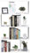 Librería estanteria blanca Oficina estanteria madera estanteria pared partición Casa de Madera Día 70x23.5x127.5 Estantes autoportantes Estantes Estantería Pared cúbica estanteria escalera blanca