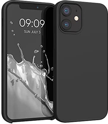 kwmobile Handyhülle für iPhone 12 mini Hülle, für iPhone 12 mini Case - Hülle Silikon - kabelloses Laden - Schwarz