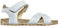 Ocra Mädchen Sandalen mit Klett pflanz. geg. Weiß Gold, Schuhgröße:EUR 33